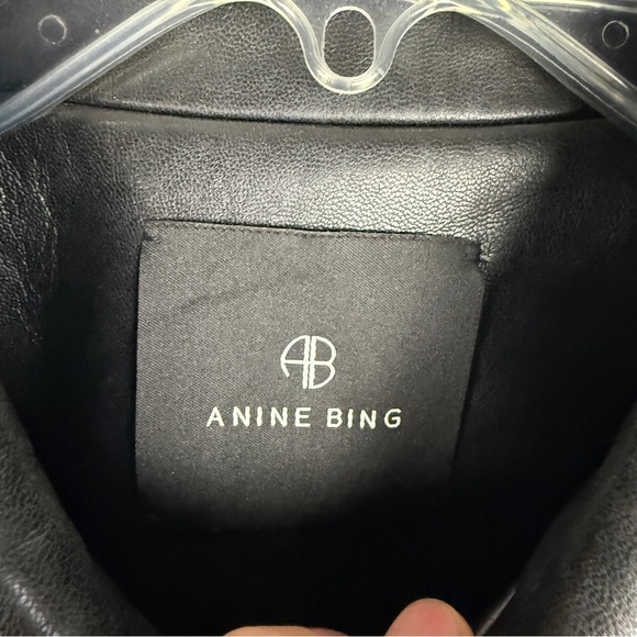 Anine Bing Luca Recycled Leather Button Jacket - Picture 5 of 5